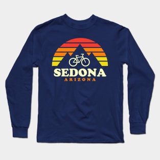 Sedona Arizona Mountain Biking Sedona Mtb Trails Retro Long Sleeve T-Shirt